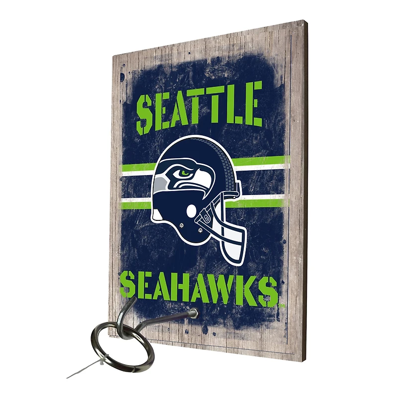 Jeu de lancer d'anneaux des Seattle Seahawks avec logos