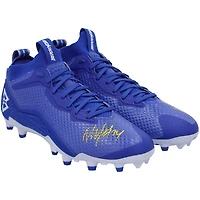 Marshawn Lynch Seattle Seahawks Autographed Blue Beast Mode B.T.A Elite Football Cleats - Signed in Yellow - Limited Edition #1/1