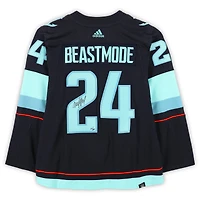 Maillot adidas Seattle Kraken bleu marine dédicacé Marshawn Lynch Seattle Seahawks « Beast Mode » - Édition limitée à 24 exemplaires