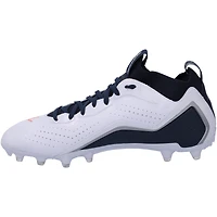 Chaussures de football dédicacées bleu marine, blanc et argent Beast Mode B.T.A Elite des Seattle Seahawks par Marshawn Lynch