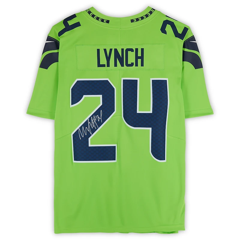 Marshawn Lynch Seattle Seahawks Autographed Nike Green Limited Jersey