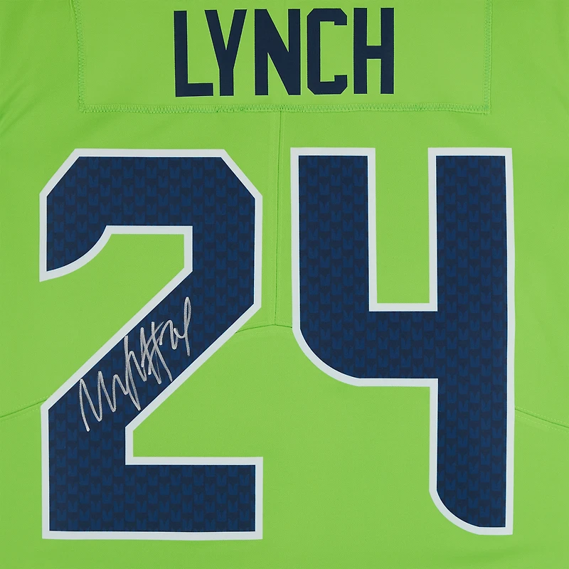 Marshawn Lynch Seattle Seahawks Autographed Nike Green Limited Jersey