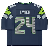 Marshawn Lynch Seattle Seahawks Autographed Nike Navy Elite Jersey