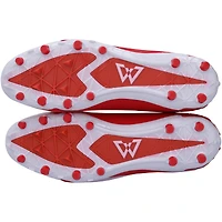 Chaussures de football dédicacées Red Beast Mode B.T.A Elite par Marshawn Lynch des Seattle Seahawks