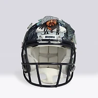 Casque Riddell Speed ​​Authentic autographié par Marshawn Lynch (Seahawks de Seattle) - Illustration de Charles Fazzino - WN55916657