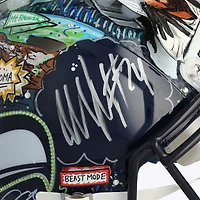 Marshawn Lynch Seattle Seahawks Autographed Riddell Speed Authentic Helmet - Art by Charles Fazzino - WN55916657