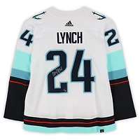 Maillot adidas Seattle Kraken blanc autographié par Marshawn Lynch des Seattle Seahawks - Édition limitée à 24 exemplaires