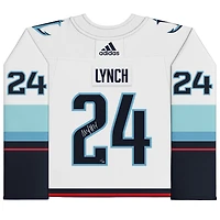 Marshawn Lynch Seattle Seahawks Autographed White adidas Seattle Kraken Jersey - Limited Edition of 24