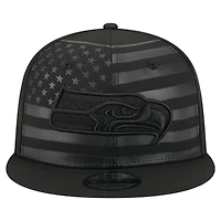 Men's New Era  Black Seattle Seahawks Independent 9FIFTY Snapback Hat