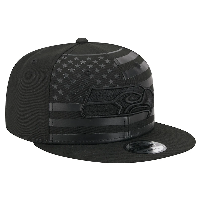 Men's New Era Black Seattle Seahawks Independent 9FIFTY Snapback Hat