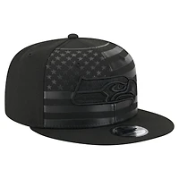 Men's New Era  Black Seattle Seahawks Independent 9FIFTY Snapback Hat