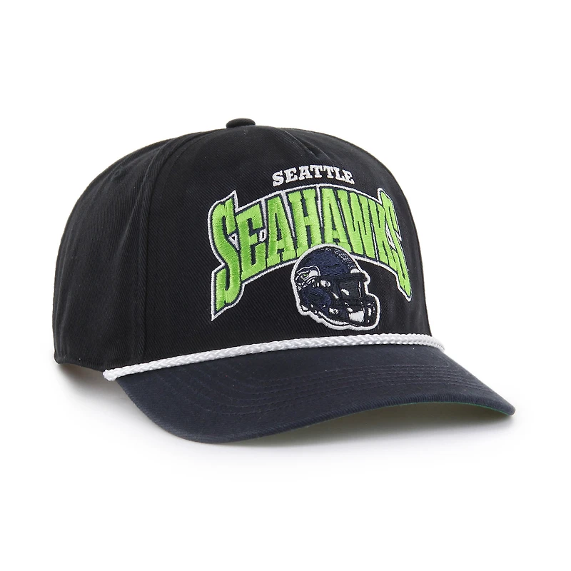 Casquette ajustable Palermo Hitch '47 noire/bleu marine pour homme des Seattle Seahawks