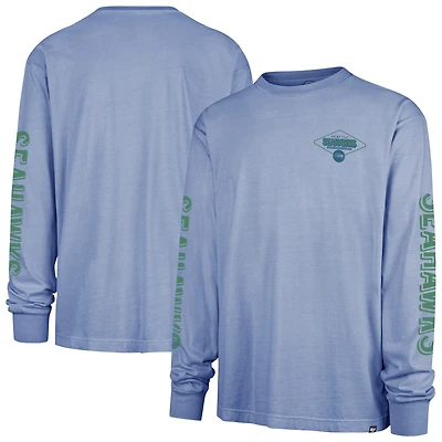Men's '47 Blue Seattle Seahawks Cairn Ravine Foundation Throwback Long Sleeve T-Shirt