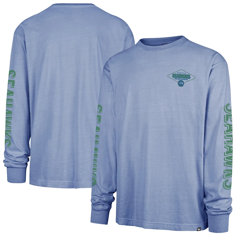 T-shirt à manches longues rétro bleu « 47 » pour homme des Seattle Seahawks, Cairn Ravine Foundation