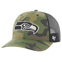 Men's '47 Camo Seattle Seahawks Trucker Adjustable Hat