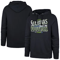 Sweat à capuche pour homme, modèle 47 College Navy Seattle Seahawks, avec logo régional