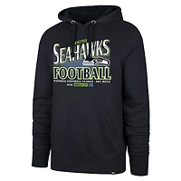 Sweat à capuche pour homme, modèle 47 College Navy Seattle Seahawks, avec logo régional