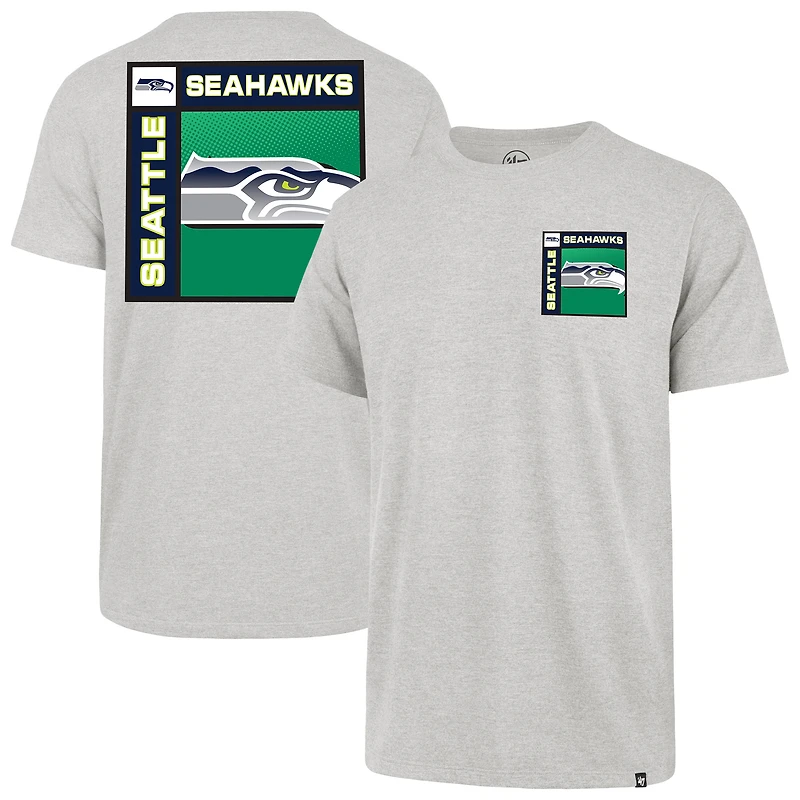 T-shirt Franklin gris chromé pour homme, modèle 1947, des Seattle Seahawks