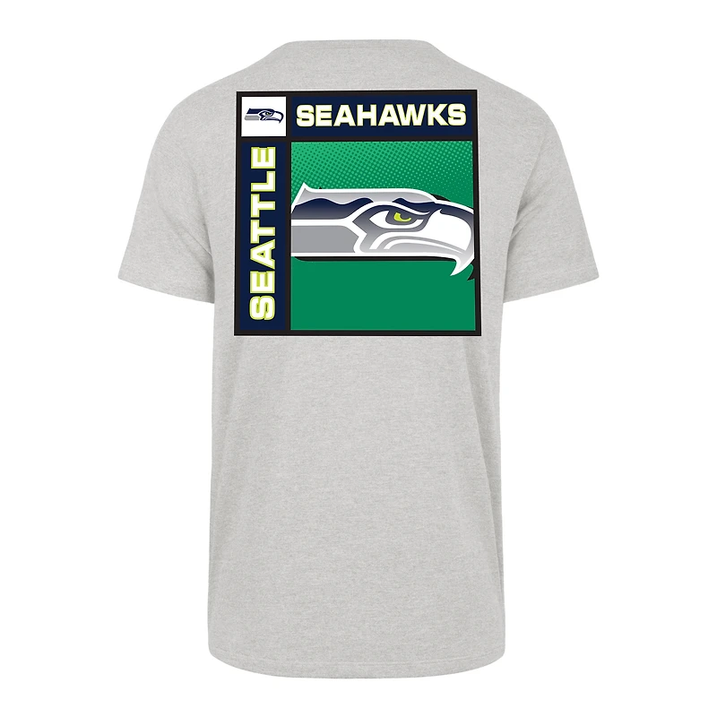 Men's '47  Gray Seattle Seahawks Chrome Plate Franklin T-Shirt