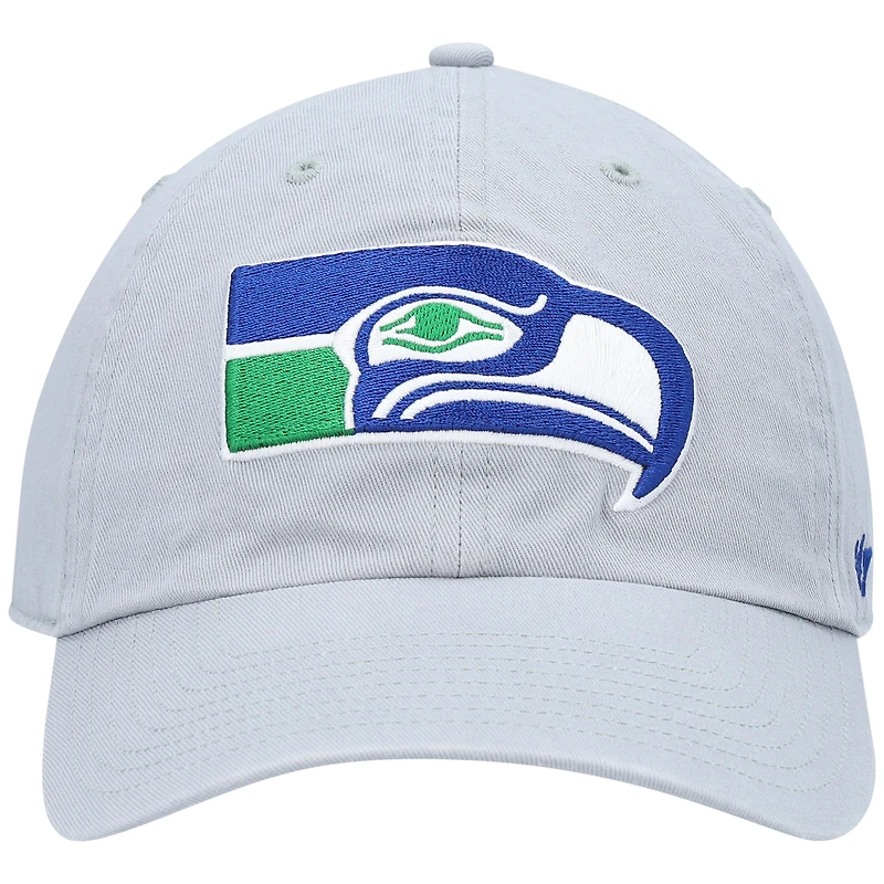 Casquette réglable grise Seattle Seahawks Legacy Clean Up '47 pour homme