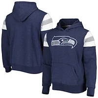 Men's '47 Heathered Blue Seattle Seahawks Premier Nico Pullover Hoodie