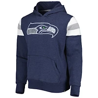 Men's '47 Heathered Blue Seattle Seahawks Premier Nico Pullover Hoodie