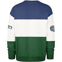 Men's '47  Royal/Green Seattle Seahawks Throwback Breeze Maximalist Sweatshirt