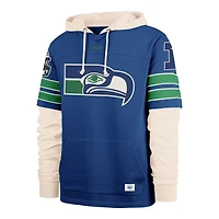 Men's '47  Royal Seattle Seahawks Big & Tall Split Zone Cornerback Hoodie