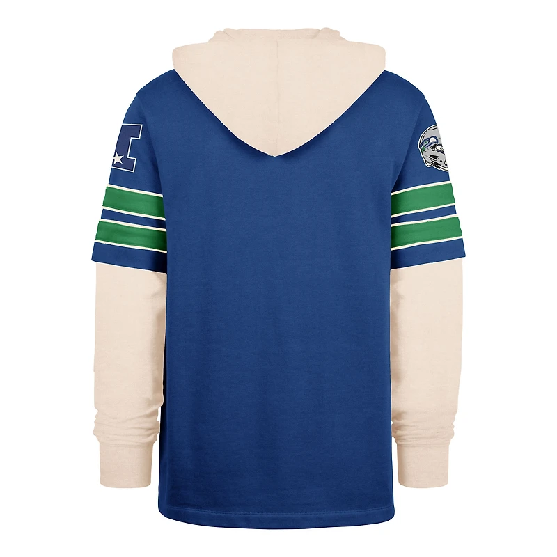 Men's '47  Royal Seattle Seahawks Big & Tall Split Zone Cornerback Hoodie