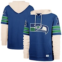Men's '47  Royal Seattle Seahawks Big & Tall Split Zone Cornerback Hoodie