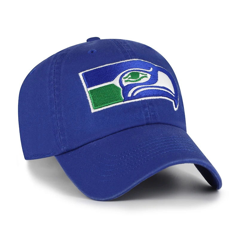 Men's '47 Royal Seattle Seahawks Clean Up Throwback Adjustable Hat
