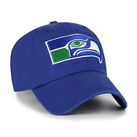 Men's '47  Royal Seattle Seahawks Clean Up Throwback Adjustable Hat