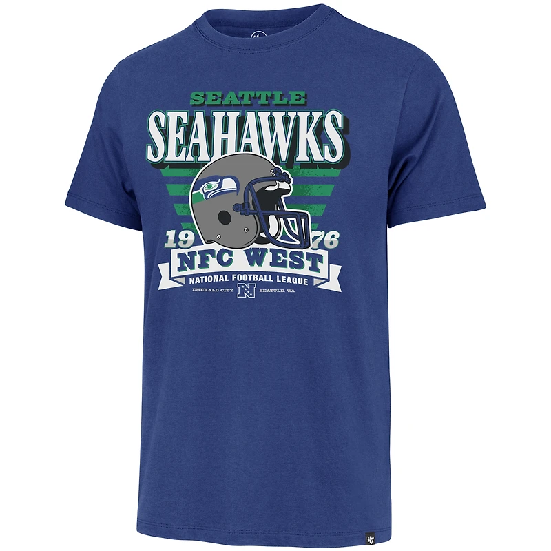 T-shirt rétro Franklin à rayures Royal Seattle Seahawks '47 pour homme