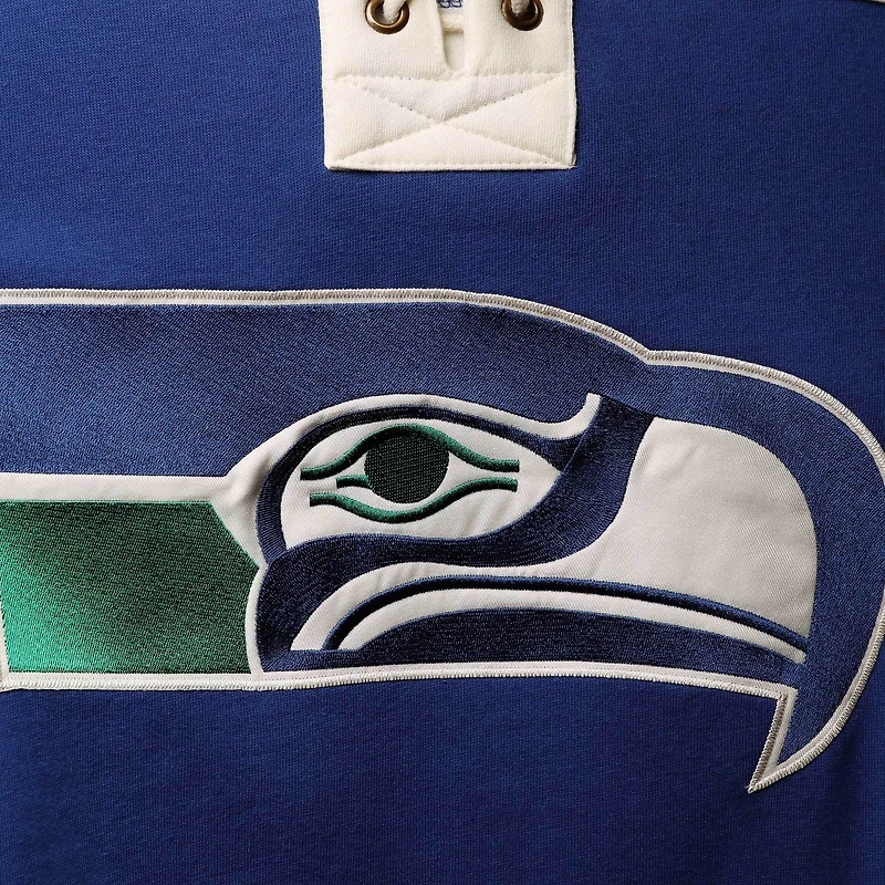 Sweat à capuche '47 Royal Seattle Seahawks Throwback Lacer pour homme