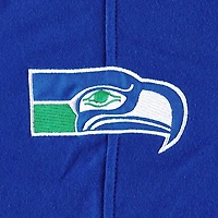 Men's '47 Seattle Seahawks Heather Gray Historic Logo Gridiron Lace-Up Pullover Hoodie