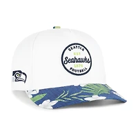Casquette ajustable Seattle Seahawks Beach Side Hitch blanche/bleu marine universitaire pour homme, modèle 47