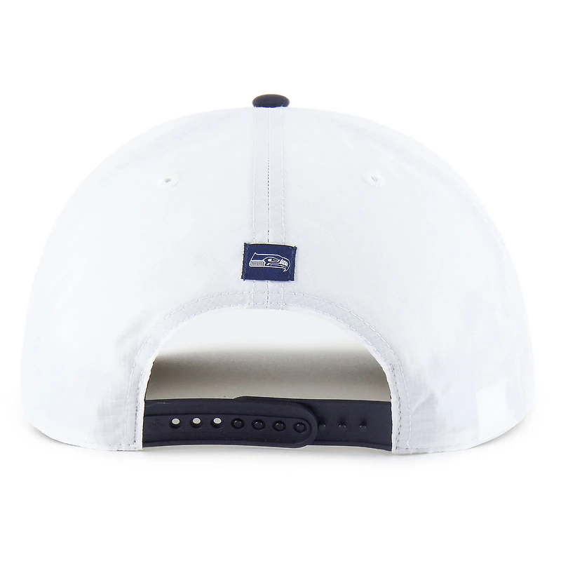 Men's '47 White/College Navy Seattle Seahawks Suburbia Hitch Two-Tone Adjustable Hat