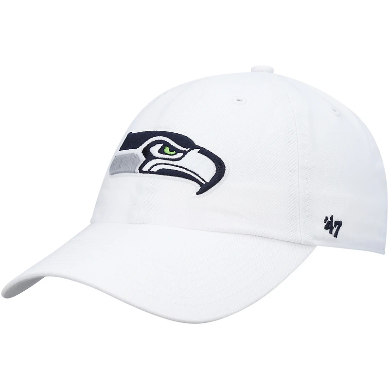 Casquette réglable '47 Seattle Seahawks Clean Up pour homme, blanc
