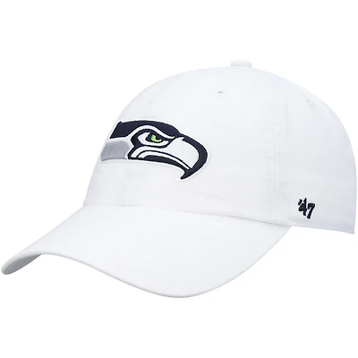 Casquette réglable '47 Seattle Seahawks Clean Up pour homme, blanc