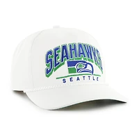 Men's '47  White Seattle Seahawks Coltrane Throwback Rope Hitch Adjustable Hat