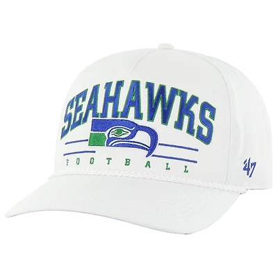 Men's '47 White Seattle Seahawks Roscoe Hitch Rope Adjustable Hat
