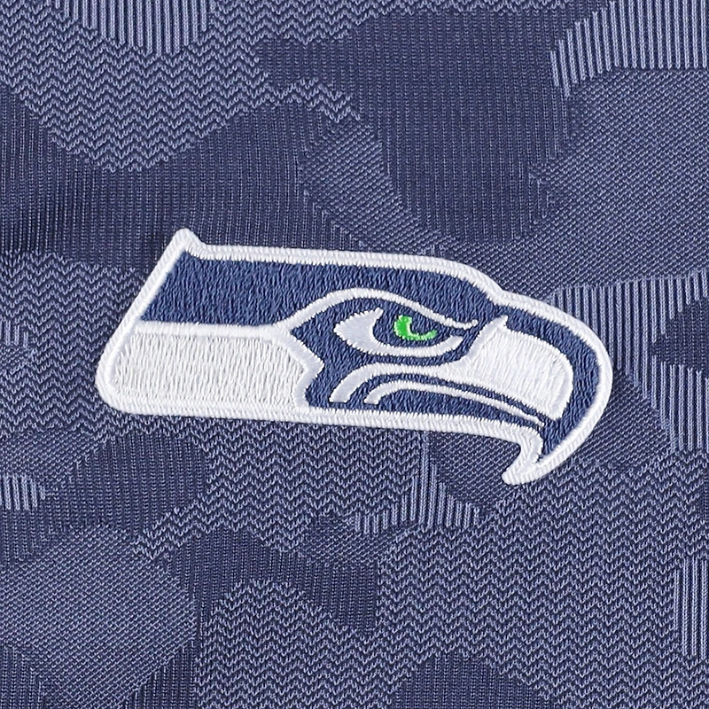 Sweat-shirt à fermeture éclair quart de tour pour homme, bleu marine, des Seattle Seahawks Brigade, Antigua College