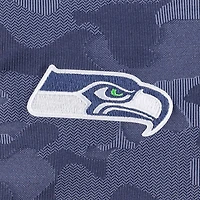 Sweat-shirt à fermeture éclair quart de tour pour homme, bleu marine, des Seattle Seahawks Brigade, Antigua College