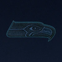 Pull-over à fermeture éclair quart de tour pour homme, bleu marine, logo ton sur des Seattle Seahawks