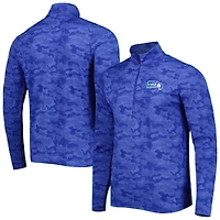 Haut à fermeture éclair quart de tour rétro Antigua Royal Seattle Seahawks Brigade pour homme