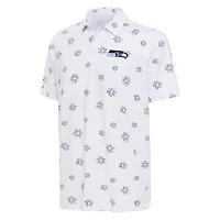 Polo antigua blanc Seattle Seahawks Fireworks pour hommes