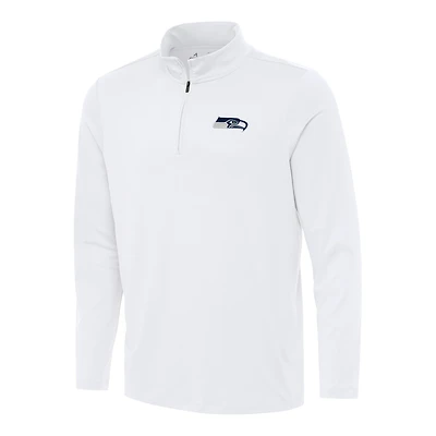 Haut à fermeture éclair quart de tour Reprocess des Seattle Seahawks d'Antigua White pour homme