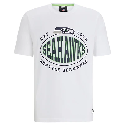 Men's BOSS X NFL  White Seattle Seahawks Trap T-Shirt
