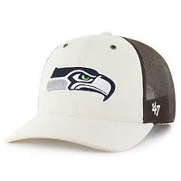 Casquette trucker ajustable Carhartt x '47 Seattle Seahawks naturelle/marron non teinte pour homme