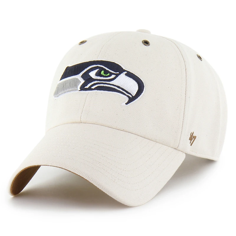 Men's Carhartt x '47 Natural Seattle Seahawks Undyed Clean Up Adjustable Hat